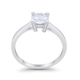 Art Deco Vintage Style Solitaire Wedding Ring Round Cubic Zirconia 925 Sterling Silver