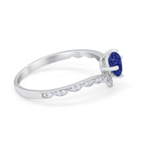 Art Deco Chevron Midi V Ring Simulated Cubic Zirconia 925 Sterling Silver