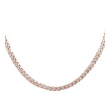Micro Pave Franco Link Chain .925 Sterling Silver Chain 26"
