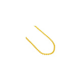 4MM 400 Moon Link Yellow Gold Chain .925 Sterling Silver Sizes "8-30" Inches