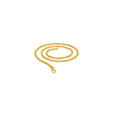 4MM 400 Moon Link Yellow Gold Chain .925 Sterling Silver Sizes "8-30" Inches
