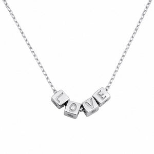 Love Cube Necklace 925 Sterling Silver
