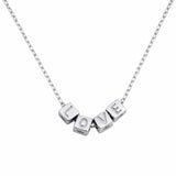 Love Cube Necklace 925 Sterling Silver