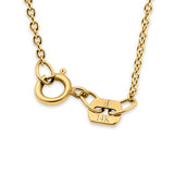 Tri Color Gold CZ 3 Rings Necklace