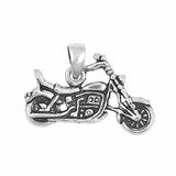 Motorcycle Bike Pendant 925 Sterling Silver Choose Color