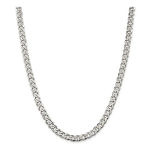 4.5MM 120 Curb Pave Link Chain .925 Solid Sterling Silver Sizes "7-26" Inches