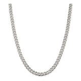 4MM 100 Curb Pave Link Chain .925 Solid Sterling Silver Sizes "7-30" Inches