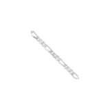 5MM 120 Figaro Pave Link Chain .925 Sterling Silver  Sizes 