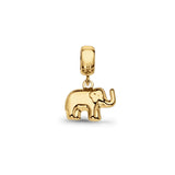 Real Elephant Charm Pendant 14K Yellow Gold 17mmX11mm 1gm