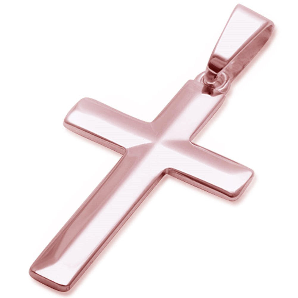 1.5" Solid Cross Pendant 925 Sterling Silver Choose Color