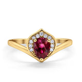 Teardrop Filigree Wedding Ring Round Simulated Cubic Zirconia 925 Sterling Silver