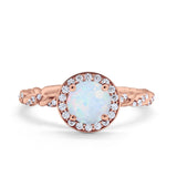 Halo Twisted Wedding Ring Simulated Cubic Zircnoia 925 Sterling Silver