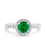 Halo Twisted Wedding Ring Simulated Cubic Zircnoia 925 Sterling Silver