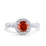 Halo Twisted Wedding Ring Simulated Cubic Zircnoia 925 Sterling Silver