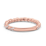 Infinity Twisted Wedding Stackable Eternity Rings Simulated CZ 925 Sterling Silver