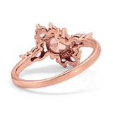 Fashion Ring Round Simulated Cubic Zirconia 925 Sterling Silver