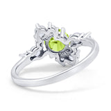Fashion Ring Round Simulated Cubic Zirconia 925 Sterling Silver