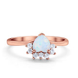 Heart Promise Ring Wedding Ring Simulated Cubic Zirconia 925 Sterling Silver