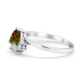 Heart Promise Ring Wedding Ring Simulated Cubic Zirconia 925 Sterling Silver