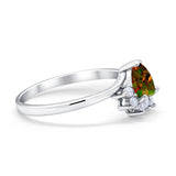 Heart Promise Ring Wedding Ring Simulated Cubic Zirconia 925 Sterling Silver