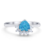 Heart Promise Ring Wedding Ring Simulated Cubic Zirconia 925 Sterling Silver