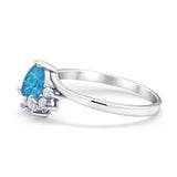 Heart Promise Ring Wedding Ring Simulated Cubic Zirconia 925 Sterling Silver