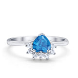 Heart Promise Ring Wedding Ring Simulated Cubic Zirconia 925 Sterling Silver