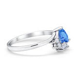 Heart Promise Ring Wedding Ring Simulated Cubic Zirconia 925 Sterling Silver