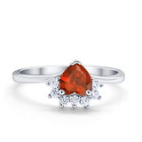 Heart Promise Ring Wedding Ring Simulated Cubic Zirconia 925 Sterling Silver