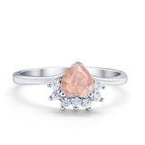 Heart Promise Ring Wedding Ring Simulated Cubic Zirconia 925 Sterling Silver