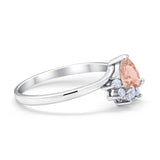 Heart Promise Ring Wedding Ring Simulated Cubic Zirconia 925 Sterling Silver