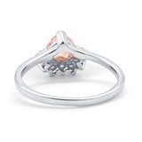 Heart Promise Ring Wedding Ring Simulated Cubic Zirconia 925 Sterling Silver