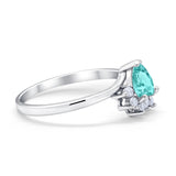 Heart Promise Ring Wedding Ring Simulated Cubic Zirconia 925 Sterling Silver