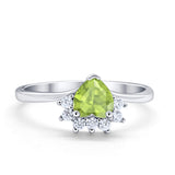 Heart Promise Ring Wedding Ring Simulated Cubic Zirconia 925 Sterling Silver