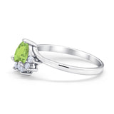 Heart Promise Ring Wedding Ring Simulated Cubic Zirconia 925 Sterling Silver