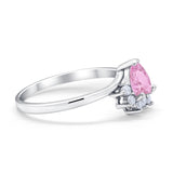 Heart Promise Ring Wedding Ring Simulated Cubic Zirconia 925 Sterling Silver