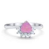 Heart Promise Ring Wedding Ring Simulated Cubic Zirconia 925 Sterling Silver