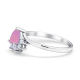 Heart Promise Ring Wedding Ring Simulated Cubic Zirconia 925 Sterling Silver