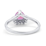 Heart Promise Ring Wedding Ring Simulated Cubic Zirconia 925 Sterling Silver