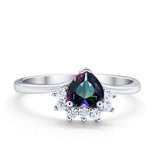 Heart Promise Ring Wedding Ring Simulated Cubic Zirconia 925 Sterling Silver