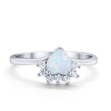 Heart Promise Ring Wedding Ring Simulated Cubic Zirconia 925 Sterling Silver