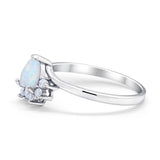 Heart Promise Ring Wedding Ring Simulated Cubic Zirconia 925 Sterling Silver