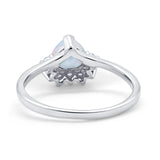 Heart Promise Ring Wedding Ring Simulated Cubic Zirconia 925 Sterling Silver