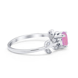 Art Deco Wedding Ring Dainty Round Simulated Cubic Zirconia 925 Sterling Silver