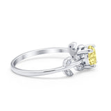 Art Deco Wedding Ring Dainty Round Simulated Cubic Zirconia 925 Sterling Silver