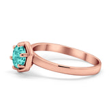 Solitaire Claw Prong Wedding Ring Simulated Cubic Zirconia 925 Sterling Silver