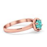 Solitaire Claw Prong Wedding Ring Simulated Cubic Zirconia 925 Sterling Silver