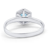 Solitaire Claw Prong Wedding Ring Simulated Cubic Zirconia 925 Sterling Silver