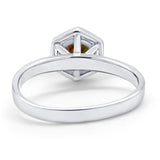 Solitaire Claw Prong Wedding Ring Simulated Cubic Zirconia 925 Sterling Silver