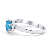 Solitaire Claw Prong Wedding Ring Simulated Cubic Zirconia 925 Sterling Silver